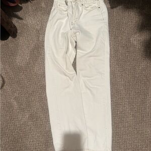 BDG High-Rise Straight Leg Jeans in Off-White